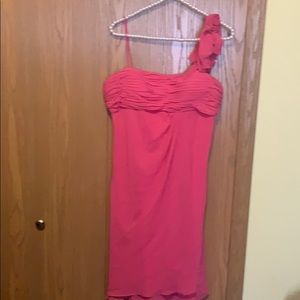 Pink sheer rose design dress